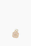 Vintage La Rose Unclassified Pave Diamond Lock Pendant in 14K Yellow Gold