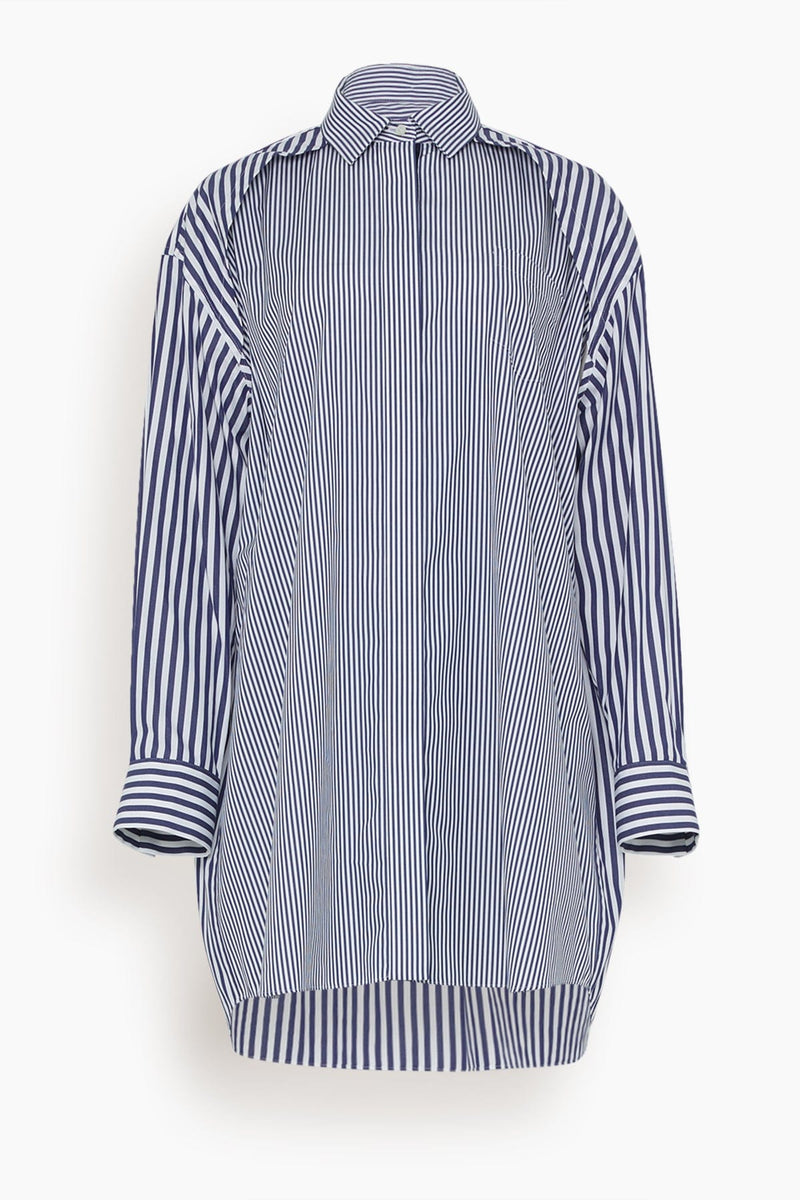 Sacai Cotton Poplin Dress in Navy Stripe – Hampden Clothing