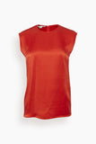 Stella McCartney Tops Satin Top in Scarlet Red
