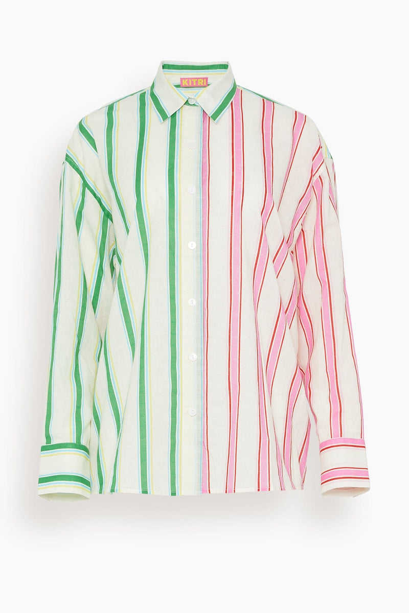 ストライプ レディース 【 STRIPE KITRI MARIANA SHIRT MULTI 】-