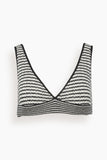 Lisa Yang Tops Capucine Bralette in Black/Cream Jacquard