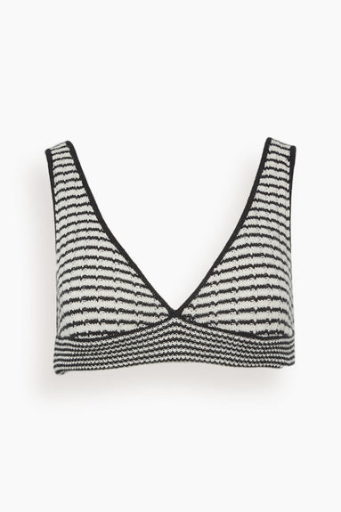 Lisa Yang Tops Capucine Bralette in Black/Cream Jacquard