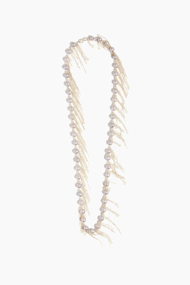 Samira 13 Necklaces Silver Fringe Necklace with Yellow Gold