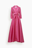 3/4 Sleeve Suit Gown in Zinnia