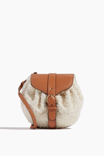 Paloma Ruched Convertible Crossbody in Cream Boucle
