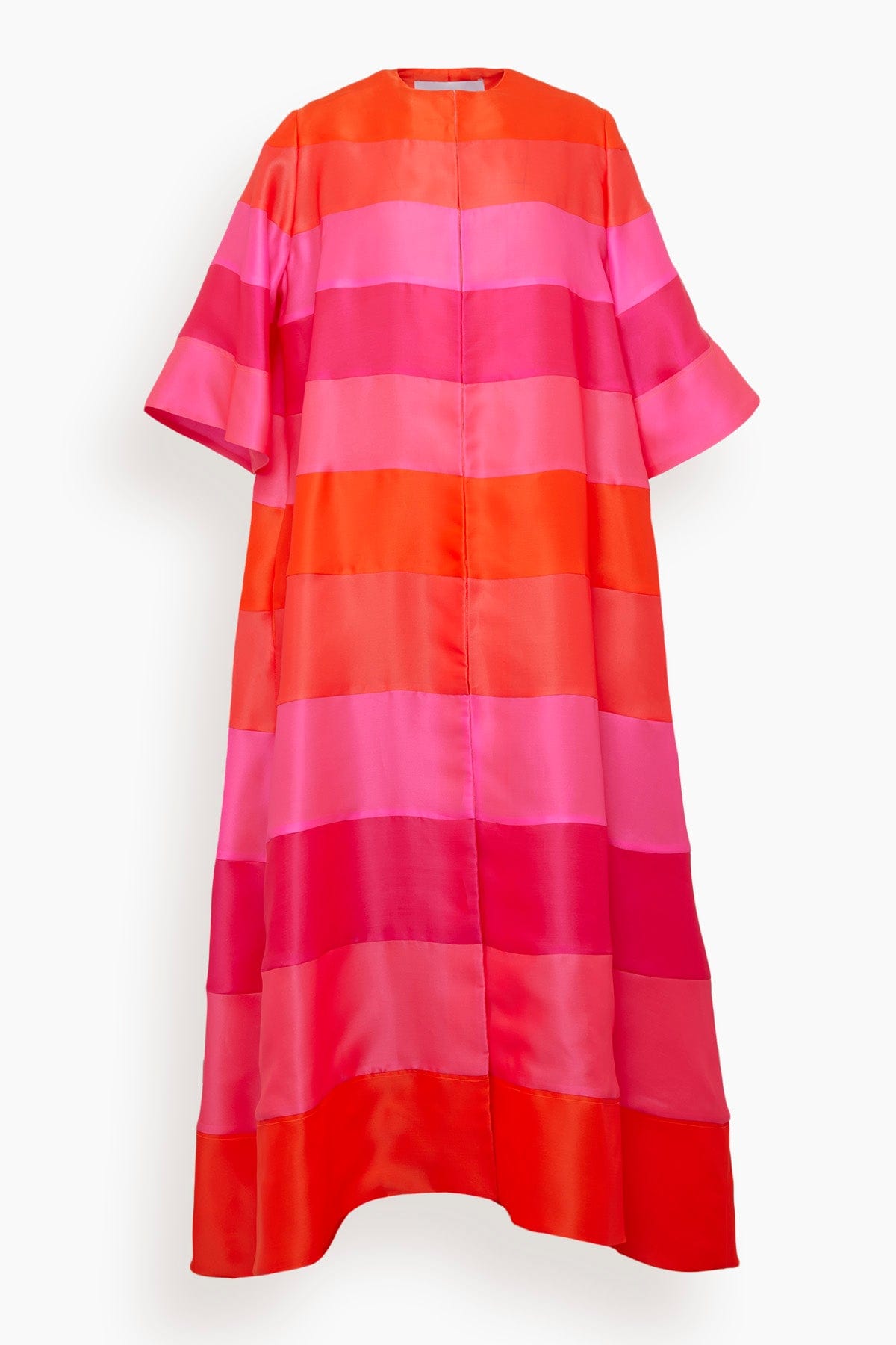 Christopher John Rogers Coats Color Block Opera Coat in Flamingo Multi
