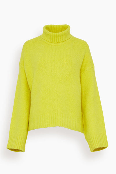 Mandie Turtleneck Top in Blazing Yellow