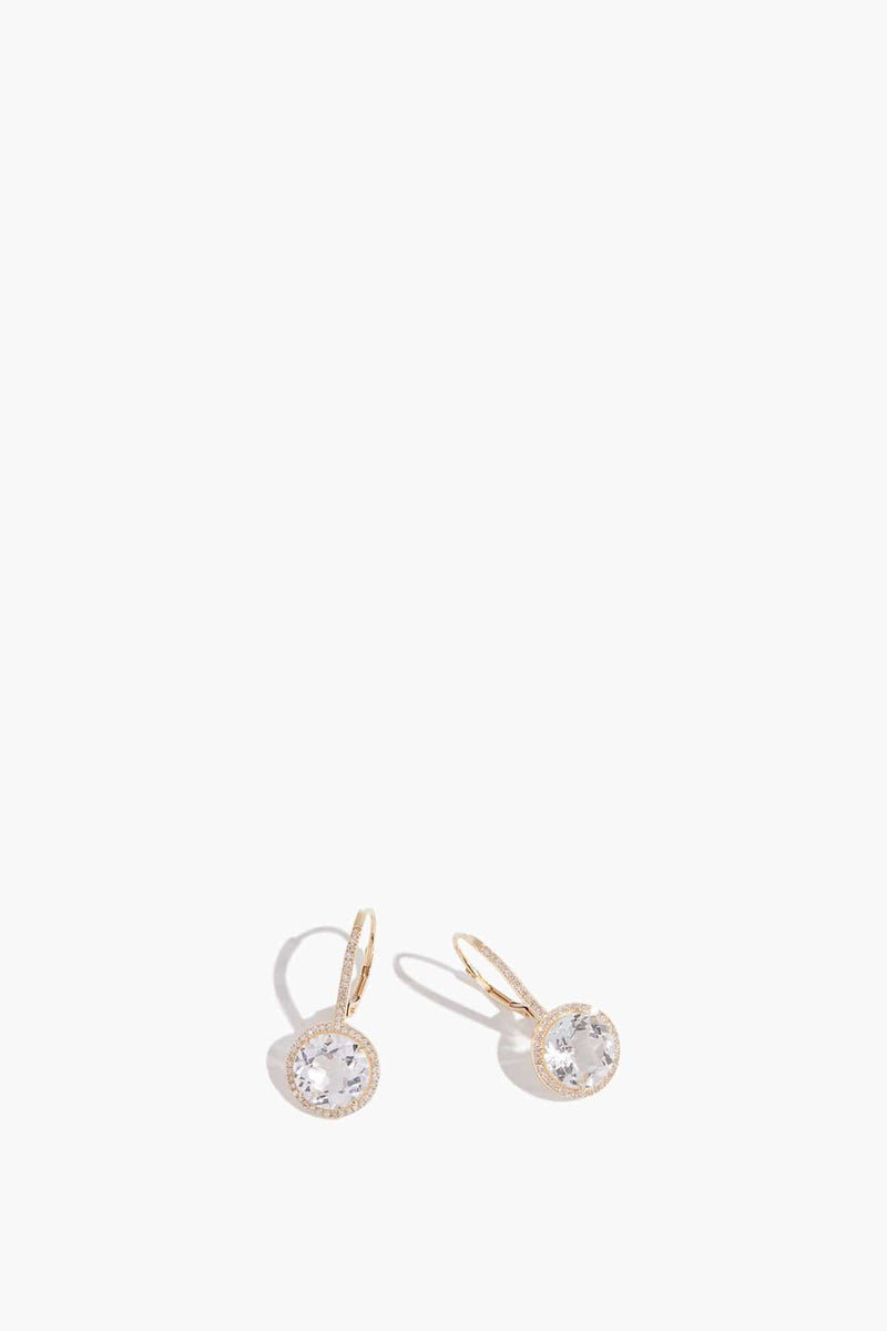 Vintage La Rose White Topaz Drop Earring in 14k Gold – Hampden