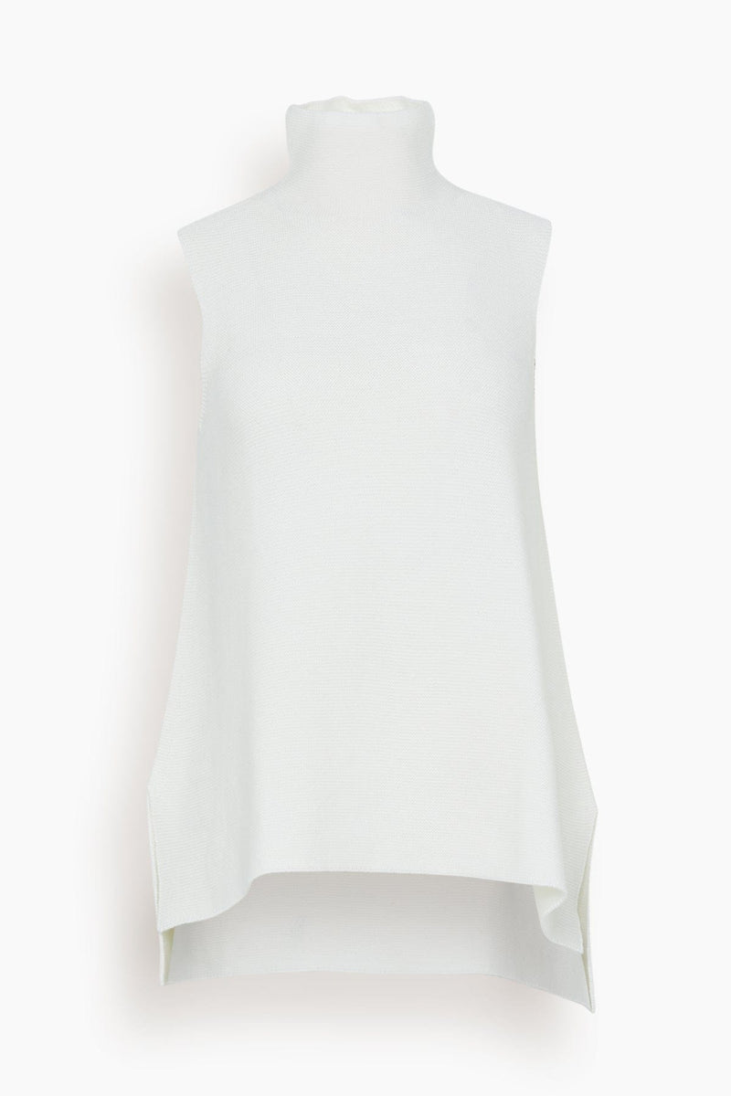 Christian Wijnants Sleeveless Top with Turtleneck in White
