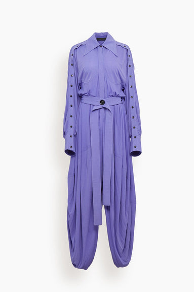 Proenza Schouler Dresses Crepe Jersey Shirt Dress in Violet