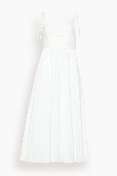 Jonathan Simkhai Dresses Caroline Pleated Midi Dress in White