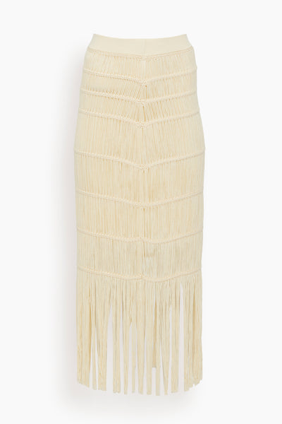 Cordelia Midi Skirt in Ivory