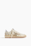 Golden Goose Shoes Sneakers Ballstar Vintage Leather Sneaker in Beige/Taupe/Silver