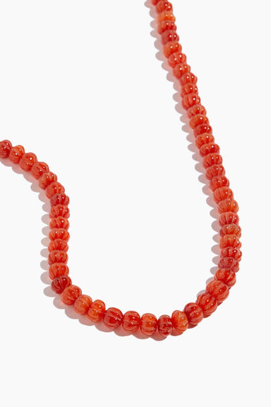 Theodosia Consignment Necklaces Candy Necklace in Carved Orange Chalcedony