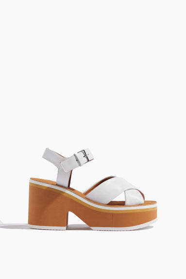 Clergerie Sandals Courtney Sandal in White Nap