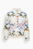 Quilt Shirt Jacket in Beach