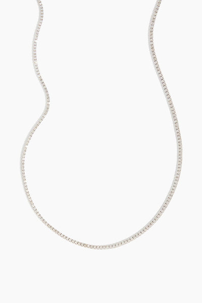 Diamond Tennis Necklace with Black Diamond Clasp
