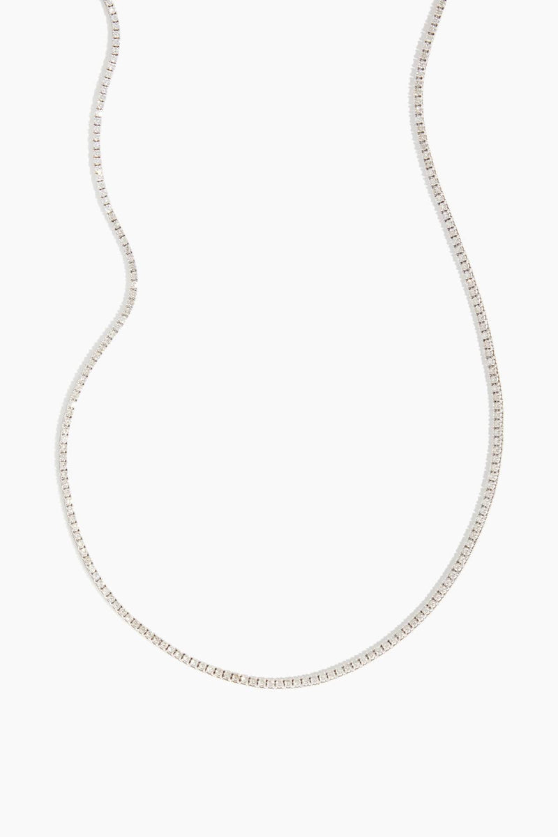 Stoned Fine Jewelry - Stoned Fine Jewelry Diamond Tennis Necklace with Black Diamond Clasp - Hampden Clothing