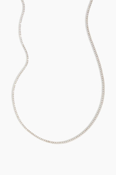 Stoned Fine Jewelry Necklaces Diamond Tennis Necklace with Black Diamond Clasp