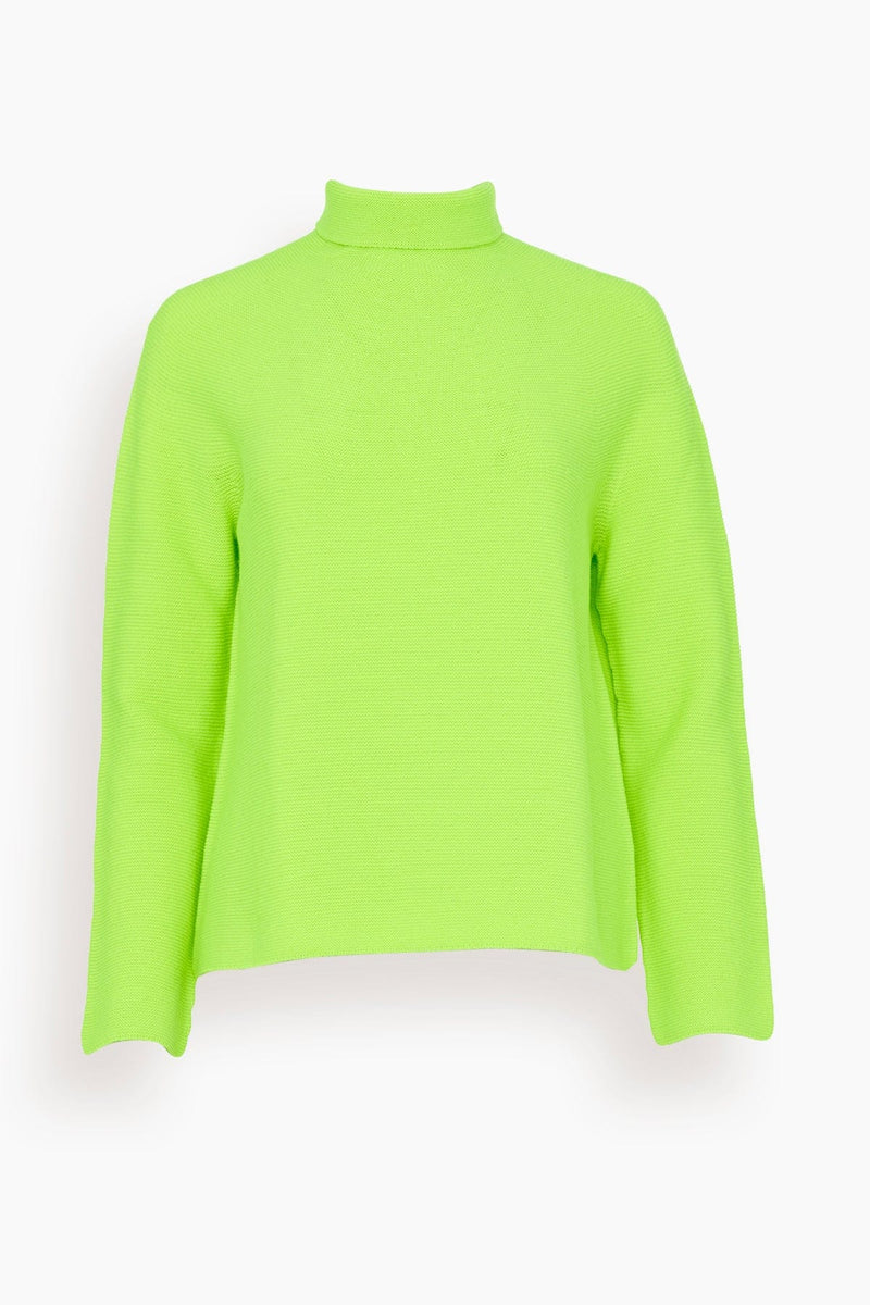 Christian Wijnants Kolkatas Turtleneck Sweater in Fluo Yellow