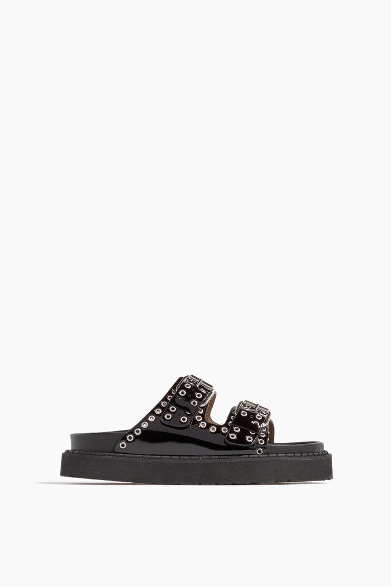 Isabel Marant Shoes Strappy Flat Sandals Lennyo Sandal in Black
