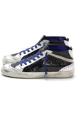 Golden Goose Shoes Mid Star Sneakers in Double Black Leather/Skate Golden Goose Mid Star Sneakers in Double Black Leather/Skate