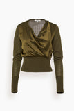 Sleek Merino Pullover in Dark Olive Green