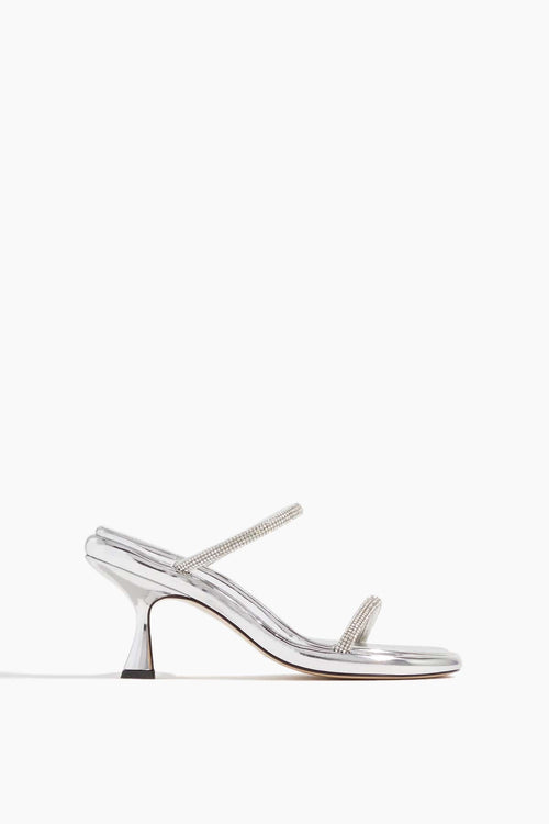 Wandler Strappy Heels June Strass Sandal in Silver
