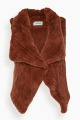 Yves Salomon Knitted Rex Rabbit Vest in Noisette – Hampden