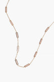 Theodosia Consignment Necklaces 9 Rectangle Pink Opal Necklace in 14k Yellow Gold
