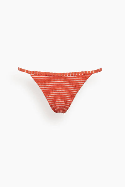 Jonathan Simkhai Joelle Seersucker Striped Triangle Bikini Top in