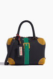 Marni Top Handle Bags Small Cubic Handbag in Black/Sea Green/Gold