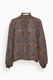 Vanessa Bruno Tops Prado Blouse in Grenat/Marine