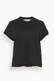 Sacai Tops Cotton Ramie Jersey T-Shirt in Black