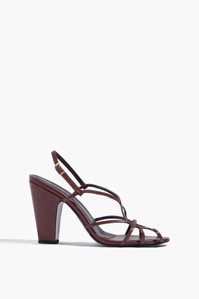 Cleo Heel Sandal in Cognac
