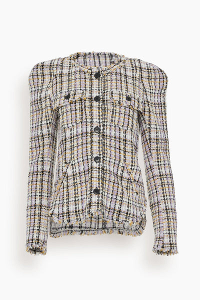 Nelly Coat in Lilac/Yellow