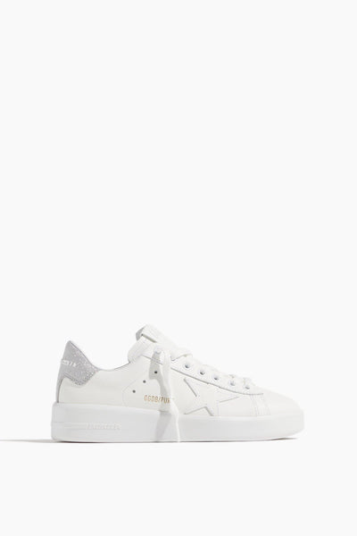 Pure Star Sneaker in White/Silver