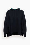 Proenza Schouler White Label Sweaters Cashmere Blend Hoodie in Black/Forest