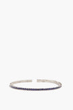 William Levine Bracelets Blue Sapphire Flex Bangle in 18k White Gold