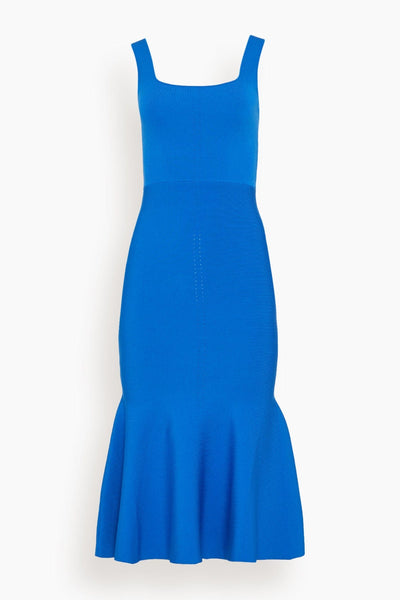 Knit Midi Dress in Blue