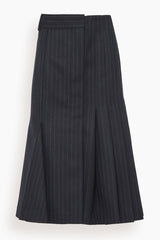 Sacai Chalk Stripe Skirt in Navy – Hampden Clothing