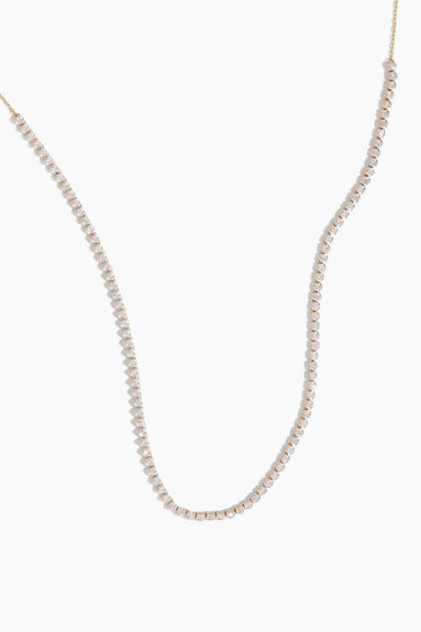 Adina Reyter Necklaces Round Diamond Half Riviera Necklace in 14k Yellow Gold