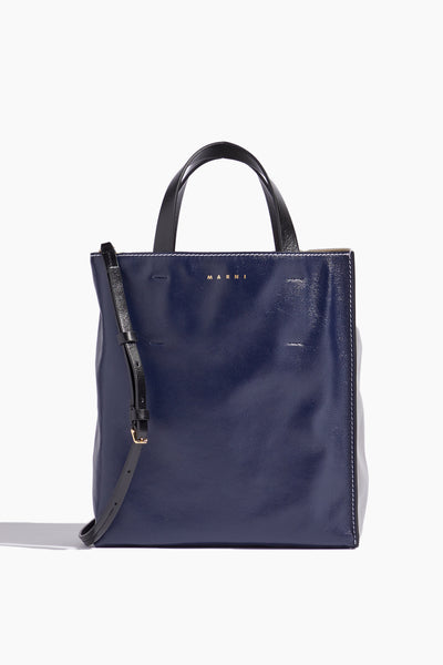 Museo Soft Mini Tote Bag in Navy Blue/Ash