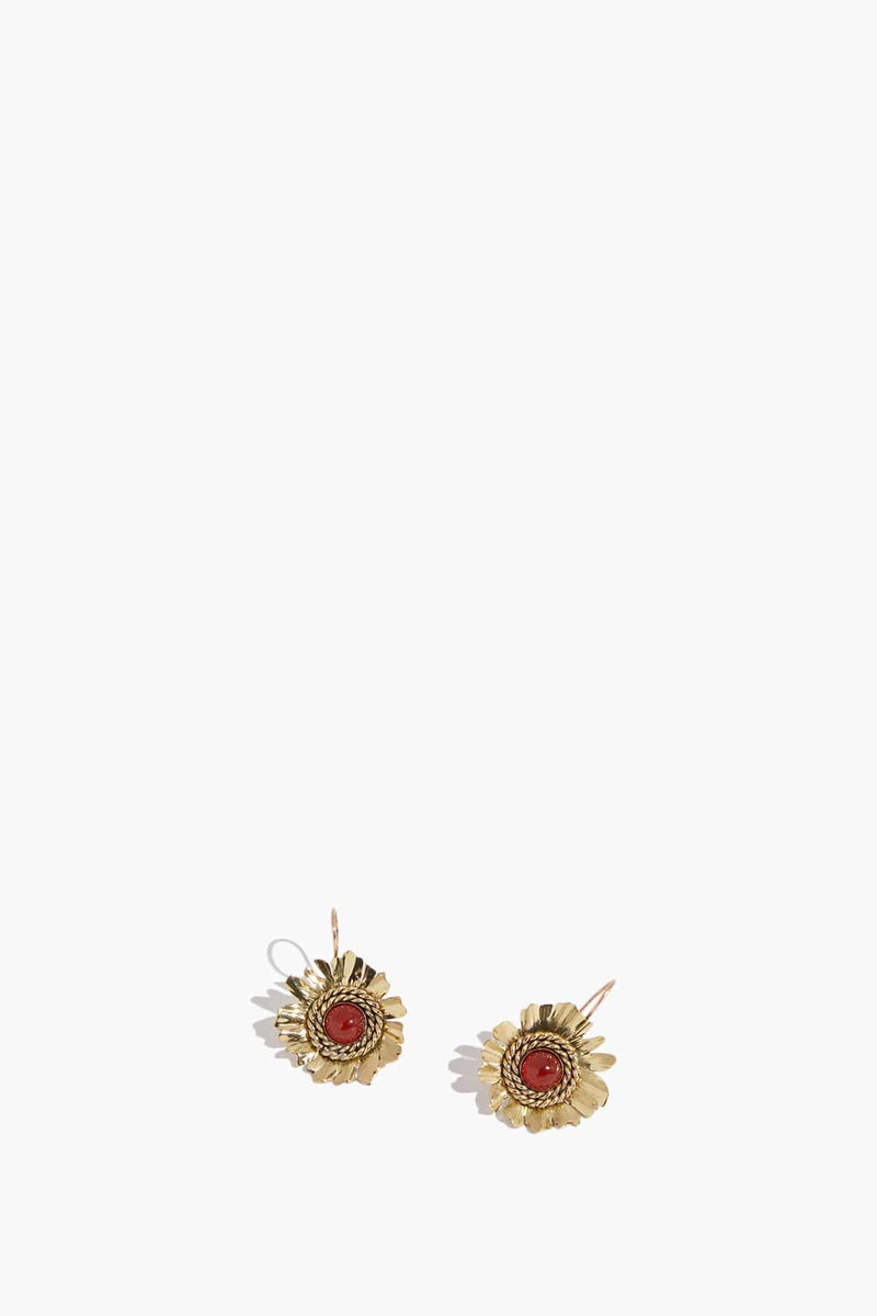 Mini Flower Stud Earring - Brass - Ulla Johnson