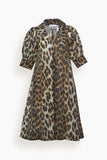 Sheer Voile Dress in Maxi Leopard
