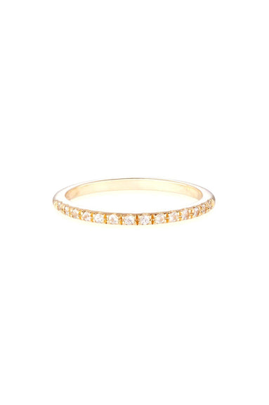 Otiumberg Accessories White Sapphire Half Eternity Ring in Yellow Gold