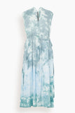 Raquel Allegra Dresses Daydream Dress in Sky Tie Dye