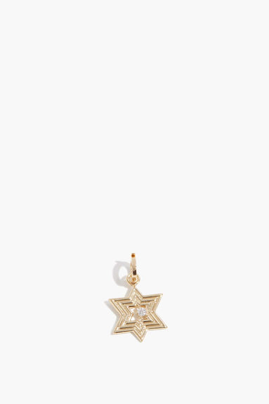 Adina Reyter Necklaces Groovy Star of David Hinged Charm in 14k Yellow Gold