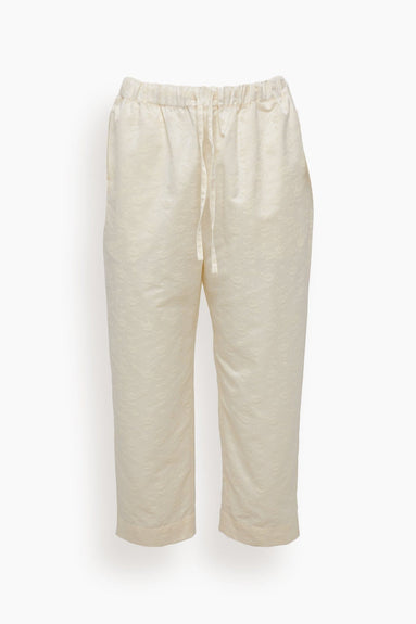 Simone Rocha Pants Straight Cut Drawstring Trouser in Cream