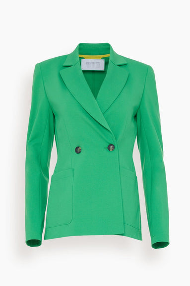 Harris Wharf Jackets Double Breasted Blazer with Shoulder Pads in Apple Green